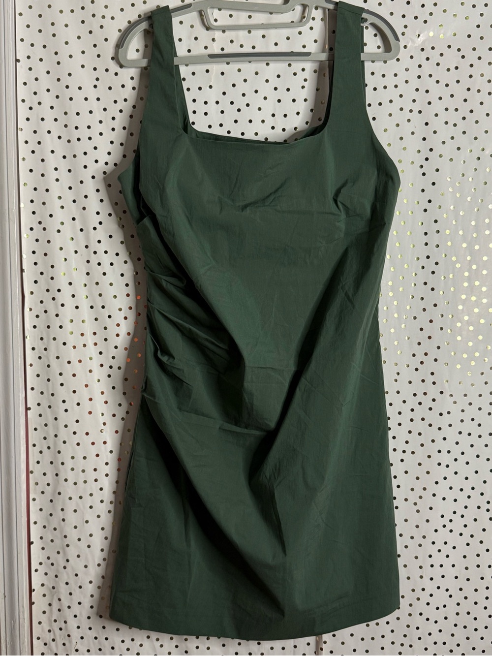 LOFT Forest Green Square-Neck Sleeveless Dress